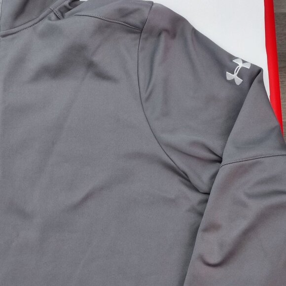 Under Armour 1/4 zip sweatshirt active wear grey men's size M loose fit - Picture 10 of 13